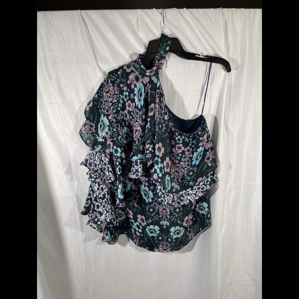 NEW Parker [ Medium ] One Shoulder Ruffle‎ Choker Top in Lilac Eden - Picture 7 of 11